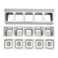 thumbnail image 3 of Stainless Steel Spice Rack Shelf Inclined Seasoning Organizer Holder with 5 Pans, 3 of 9