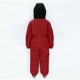 thumbnail image 6 of SERTG Kids One-Piece Ski Suit Set Waterproof Windproof Thermal Insulated Winter Snow Play Fleece-Lined Warm Outdoor Snowsuit Coat and Jumpsuit Set(Red,1-2 Years), 6 of 8