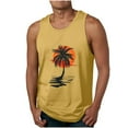 thumbnail image 2 of Tanks for Men, Mens Tank Colorless Gradient Printing Round Neck Thin Strap Leakage Back Regular Casual Sports Tank Blouses, 2 of 5