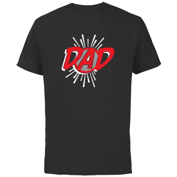 Marvel Avengers Logo Dad Father's Day - Short Sleeve Cotton T-Shirt for Adults - Customized-Black
