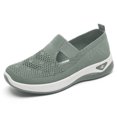 thumbnail image 4 of Women's Mesh Shoes Comfortable Soft Bottom Breathable Arch Support Walking Shoes，Casual Running slip on Sneakers， Mesh One Stirrup Flat Shoes, 4 of 6