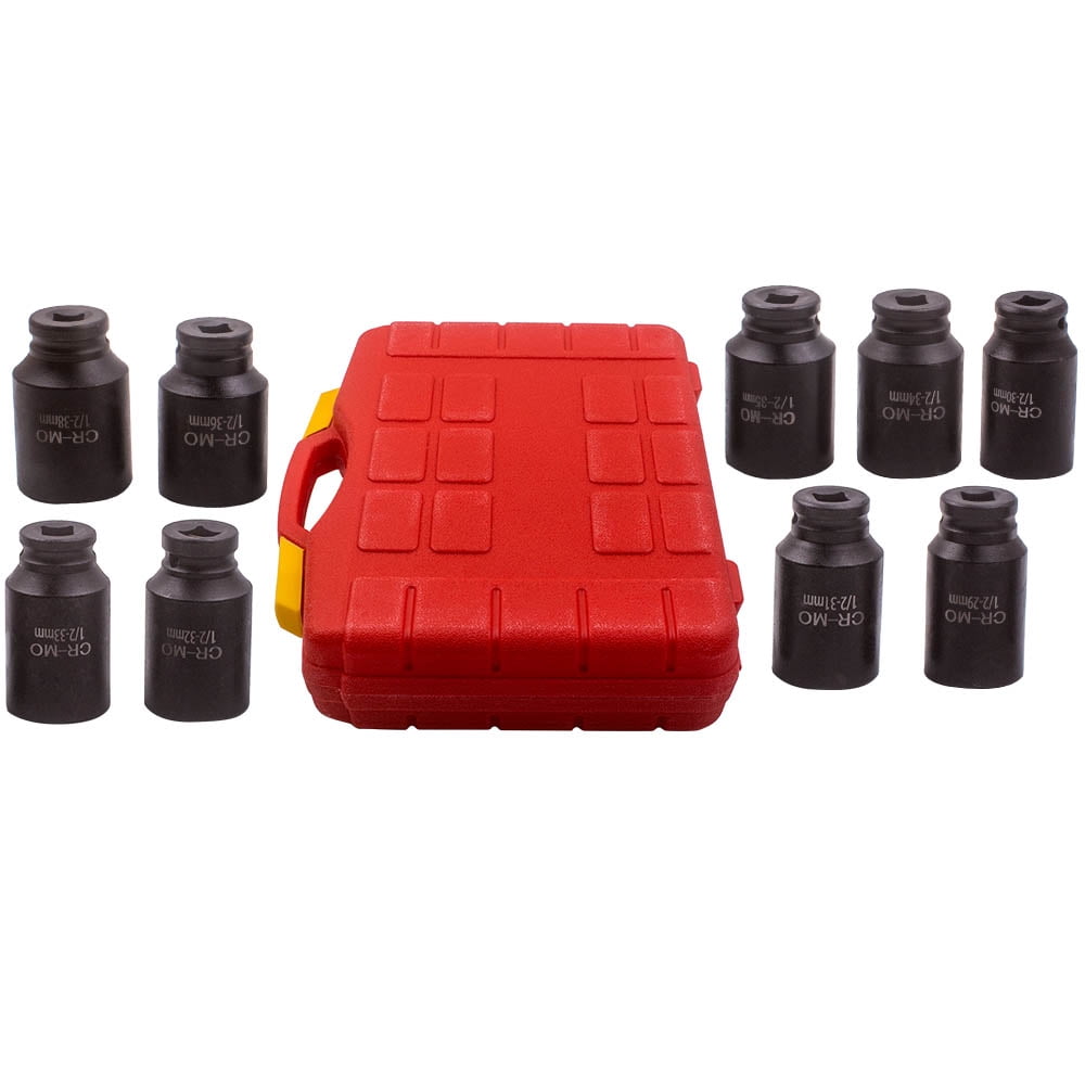 BFO 9pc Deep Impact Axle Hub Nut Socket Sets 1/2" Drive 29 30 31 32 33 34 35 36 38mm