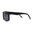 thumbnail image 3 of Mens Sport Rectangle Horn Rim Plastic Dark Black Lens Sunglasses Matte Black, 3 of 4