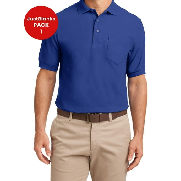 Just Blanks Port Authority TLK500P Tall Silk Touch Polo with Pocket