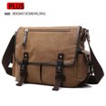 thumbnail image 3 of Maletines vintage para hombre, bolso de hombro, bolso cruzado de viaje, bolso de mensajero de lona informal, con retazos, multifunción, para portátil XA237ZC, 3 of 5