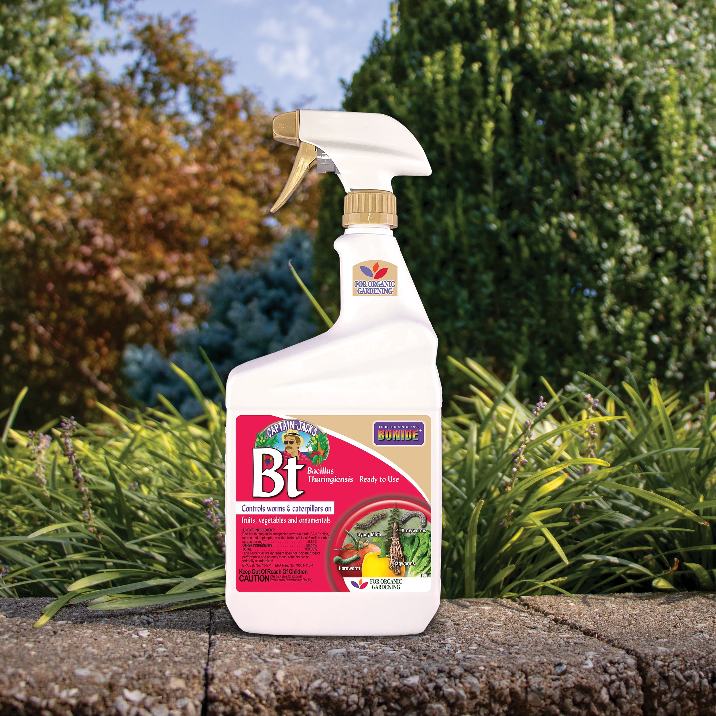 Bonide Captain Jack's 16 oz Bt Thuricide Ready-to-Use Spray for Worm & Caterpillar Control
