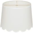 thumbnail image 4 of Springcrest Collection Hardback Scallop Empire Lamp Shade White Medium 13" Top x 15" Bottom x 11" High Spider with Replacement Harp and Finial Fitting, 4 of 7