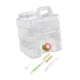 thumbnail image 5 of Tanque de almacenamiento de bebidas, gran capacidad, cubo transportador de agua con grifo, material de PC, asa portátil, adecuado para acampar, vehícu Claro, 5 of 9
