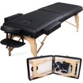 thumbnail image 1 of Ultra-Thick (4 inch Cushion) Professional Folding Portable Massage Table, Foldable Spa Bed with Face Cradle and Armrest, for SPA, Salon, Tatto and Home (Wood), 1 of 6
