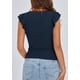 thumbnail image 2 of Camisa de Mujer PRETTYGARDEN Cuello en V con Volantes Azul Marino Talle M, 2 of 9