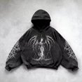 thumbnail image 1 of MHFRRA Sudaderas y Sudaderas para Hombre, Sudaderas Casuales, Sudaderas Unisex, Ropa de Calle Cómoda, Suéter de Forro Suave con Diseño de Estampado Elegante Negro, 1 of 3