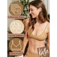 thumbnail image 2 of Kalon 4 Pack Women's Demi Wireless Padded Bralette Hook and Eye Bra Back, 2 of 9