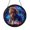 Acrylic 3.5 Inch, variant on Round Stained Glass Leo Window Decor Featuring Majestic Lion Motif and Radiant Cosmic Pattern