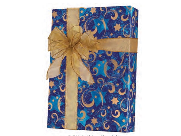 2-Pack Tom Smith Hanukkah Wrap with 12 Coordinating Tags & Bows 