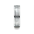 thumbnail image 3 of Benchmark� Platinum 6mm Comfort-fit Satin-finished High Polished Round Edge Carved Design Wedding Band Ring, 3 of 7