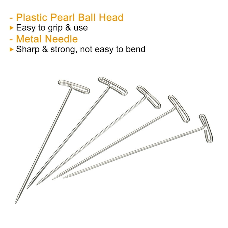Uxcell 2.1'' T Shaped Pins Steel Blocking Pin Needles for Uxcell 2.1'' T Shaped Pins Steel Blocking Pin Needles for
