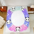 thumbnail image 5 of jejeloiu Cartoon Panda Animal Bed Sheets,Wildlife King Sheets,Pink Purple Blue Sheet Set For Girls,Breathable Home Decor,4pcs, 5 of 7