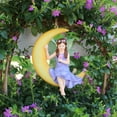 thumbnail image 6 of Fairy Garden Accessories,Luminous Fairy Garden Hanging Fairies Statue,Glow in The Dark Fairies Girl Sitting on The Moon Statue,Swing Angel Figurines Decor B Clearance!, 6 of 9