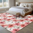thumbnail image 4 of Large Area Rugs for Living Room Bedroom, Spring Flowers 6'x9' Rug Washable Carpet Runner Indoor Outdoor, Farmhouse Chinese Pink White Floral Non Slip Floor Mats Rug for Kitchen, Playroom, 4 of 8