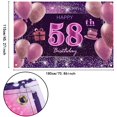 thumbnail image 2 of Decoraciones De Cumpleaños Número 58 Para Niñas, Cartel De Feliz Cumpleaños Imisi, Decoraciones Rosas Para Una Fiesta De Cumpleaños, Telón De Fondo Para Mujeres, 2 of 5