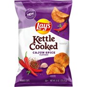 Lay's Kettle Cooked Cajun Spice Flavored Potato Chips, 8 oz 1 Count Bag
