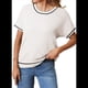 thumbnail image 3 of Tops de Mujer, Camisetas Casuales de Corta A , Suéter de Punto con Cuello Redondo. S, 3 of 9