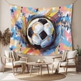 thumbnail image 2 of Sports Football, Minimalist Painted Art Tapestry for Bedroom Wall Hanging Tapestry, Ceiling Backdrop Tapestries Poster Blanket Wall Decor for Teens Room Living Room Dorm 39" x 59", 2 of 8