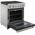 thumbnail image 3 of KOSTCH 30-in 5 Burners 4.55 Cu. Ft Convection Oven 110V Freestanding Liquid Propane Gas Range ( Black ), 3 of 7
