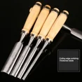 thumbnail image 3 of 4PCS Semi-Circular Woodworking Chisel Set Carving Chrome Vanadium Steel Carpenter Wood Carving Gouge Chisels Tool (4PCS SET), 3 of 7
