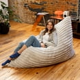 thumbnail image 3 of Jaxx Pillow Saxx 5.5-Foot Faux Fur - Luxuriously Soft Bean Bag Floor Pillow and Lounger, Mondo Grey, 3 of 7