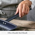 thumbnail image 3 of 11" Pre-Seasoned Carbon Steel Square Grill Pan, Lightweight Nonstick Cast Iron Alternative, High-Heat Skillet for Grilling & Cooking, 3 of 7