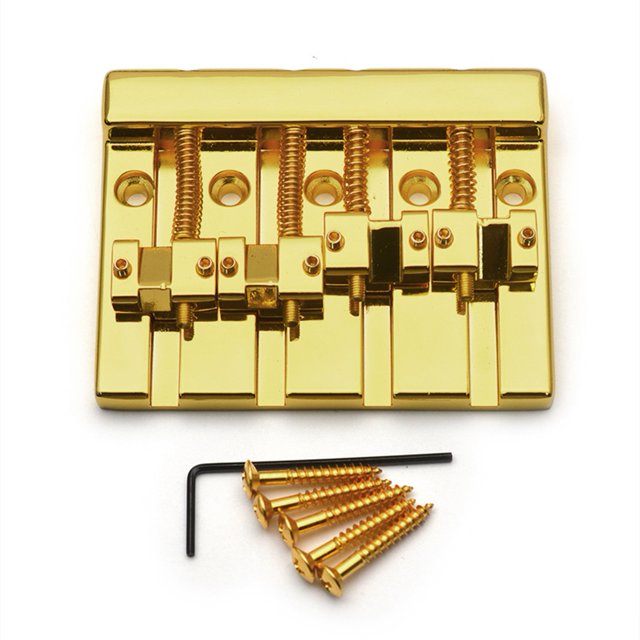 Puente de Bajo Vintage de 4 Cuerdas, 82,3 X 63,5 mm, Paso Entre Cuerdas, 19 mm, Dorado