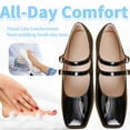 thumbnail image 4 of CHICVOMEY Double Buckle Mary Jane Flats for Women Square Toe Comfort Vintage Ballet Flats with Memory Foam Insole Casual Dress Ballet Flats, 4 of 6