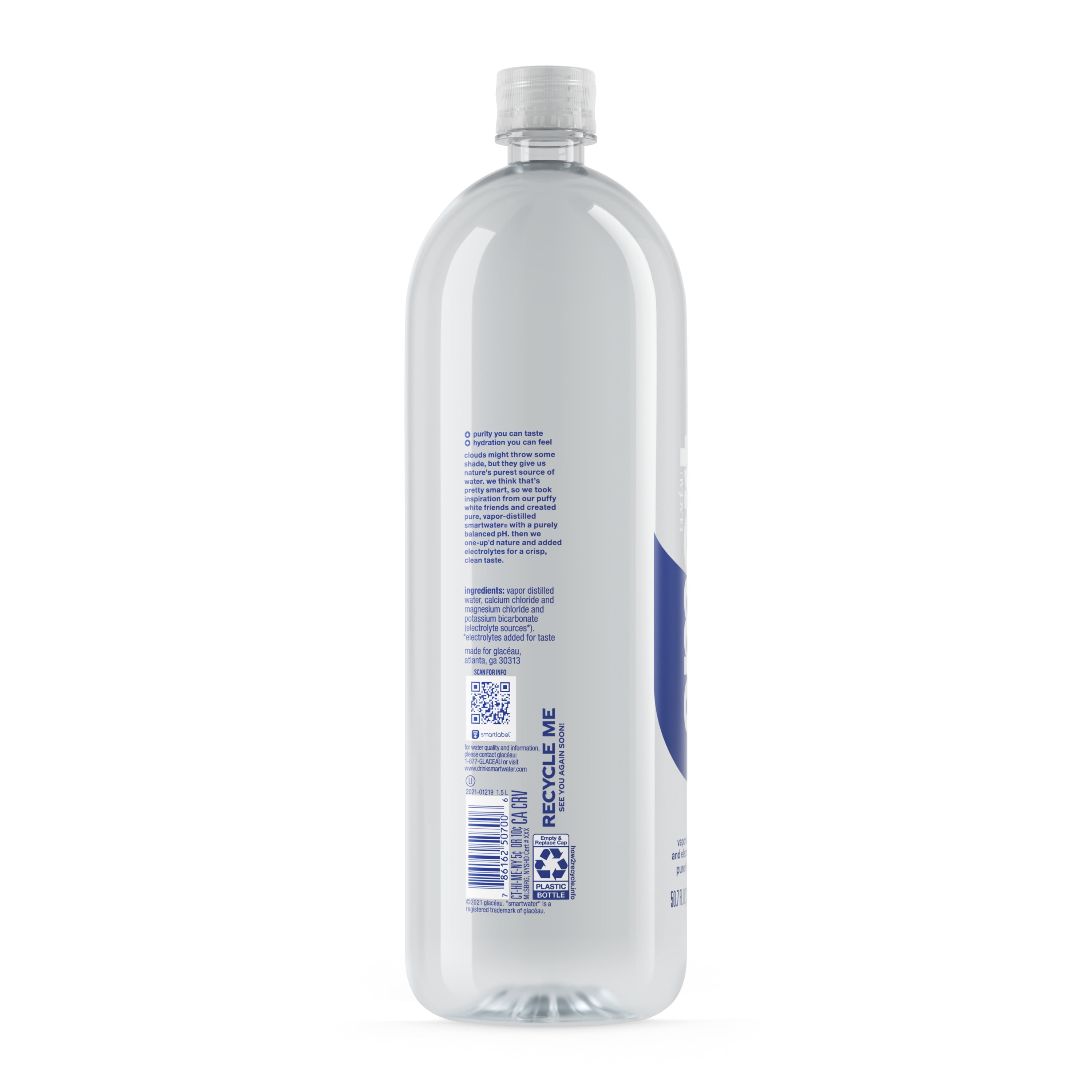 Agua Mineral Sin Gas Smartwater 1,5 L - Disco