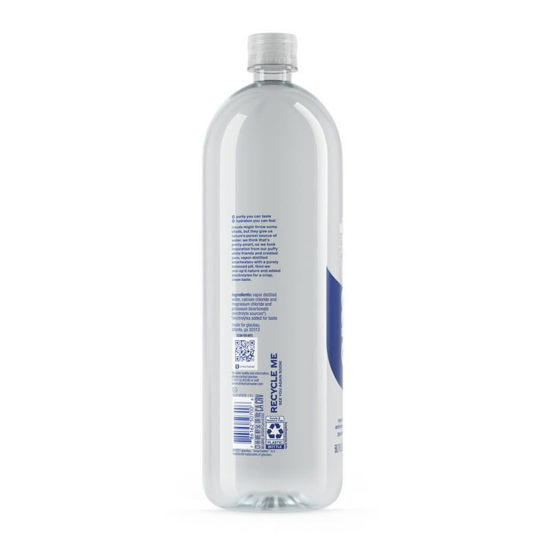 smartwater vapor distilled premium water, 1 liter, bottle
