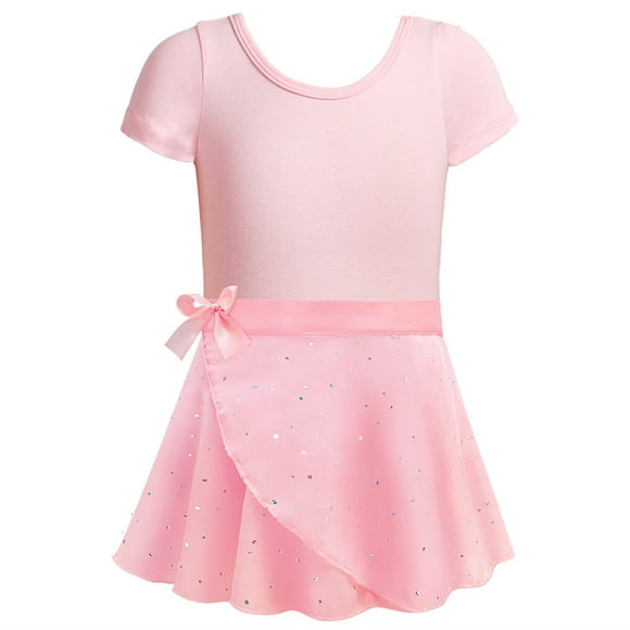 Wdgfv Ballet Leotards for Girls Toddler Dance Dress Outfit Combo with Skirt and Tights Pink 4-5 Years