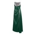 thumbnail image 4 of TAIAOJING Women Fashion Sequin Slit Plus Long Skirt Off Shoulder Tube Tops Full Dress Costume, 4 of 4