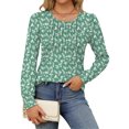 thumbnail image 3 of Fantaslook Pleated Blouses for Women Dressy Casual Long Sleeve Shirts Fall Tunic Tops, 3 of 9