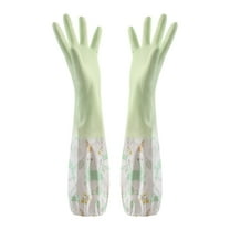 FNGZ Kitchen Hnd Protection Products Clearance Rubber Cleaning Gloves with Lining Household Thickening PWaterproof Kitchen Dish Washing Latex Glove