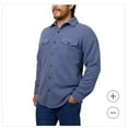 thumbnail image 2 of Freedom Foundry Men's Fleece Heavyweight Jackets Super Plush Sherpa Lined Jacket Shirt (Blue, Medium), 2 of 4