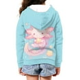 thumbnail image 2 of chaqlin Axolotl Graphic Hoodies for Girls 6-7 Cute Zip Up Hoodie Sweatshirt Casual Long Sleeve Hooded Jackets Kangaroo Pocket Full Zip Kids Sweater Top Fall/Winter Fashion Clothing, 2 of 6