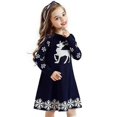 thumbnail image 4 of Filles Enfants Enfant Noël Elk Chandail Tricoté Hiver à Manches Longues Robe Chandail, 4 of 5