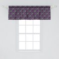 thumbnail image 2 of Ambesonne Ethnic Valance Pack of 2, Hippie Style Circle Print, 54"X18", Dark Purple Pale Brown, 2 of 4