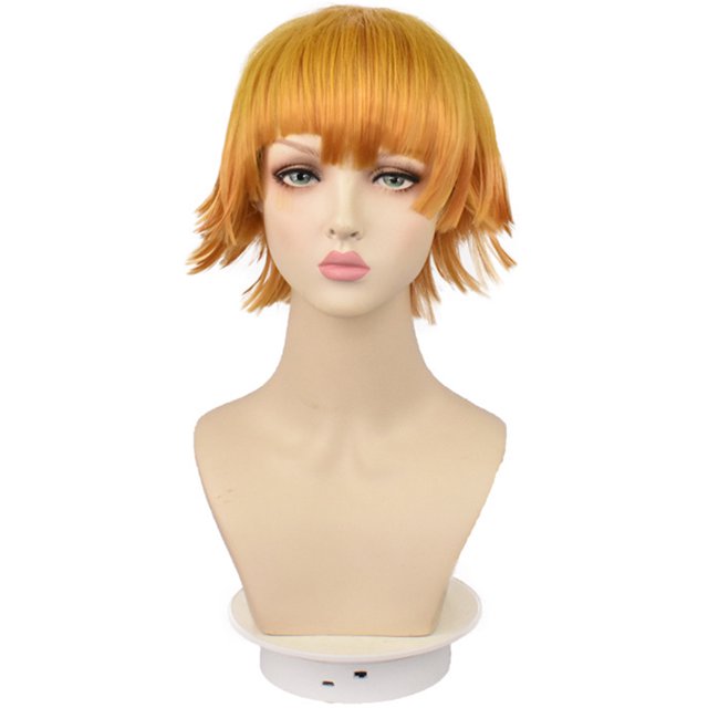 Peluca degradada para cosplay, accesorios de disfraz, peluca de personaje de dibujos animados de anime ajustable transpirable