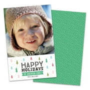 Personalized Colorful Forest Photo Holiday Card