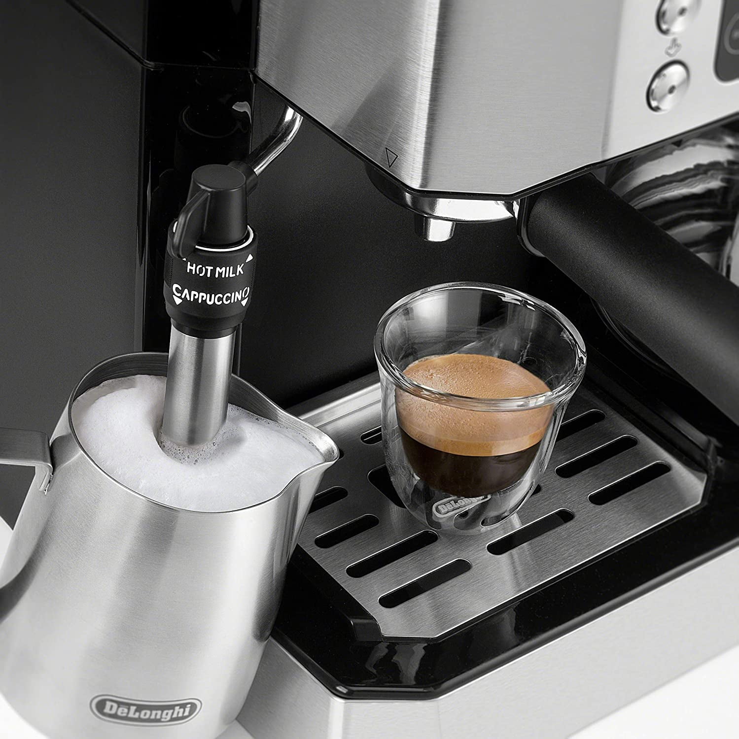 De’Longhi Combination Pump Espresso and 10-Cup Drip Coffee Machine with  Advanced Cappuccino System