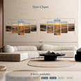 thumbnail image 4 of Elephant Stock Haleakala Volcano Golden Sunrise Wall Art - Horizontal Multi Panel Canvas - Living Room Wall Decor - Nature Multi Panel - Brown And Blue Decor - 68" x 30", 4 of 8