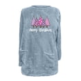 thumbnail image 4 of Puntoco Suéter Mujer Cuello Redondo e Invierno Suelto Estampado Bolsillo Cálido Manga Larga Blusa Tops Navidad Liquidación Puntoco Puntoco-1091, 4 of 4