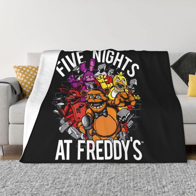 Manta de franela Five Nights At Freddy's, suave, cálida y cómoda, para sofá, cama, oficina, cálidas mantas de felpa para todas las estaciones, manta de microfibra ultra suave