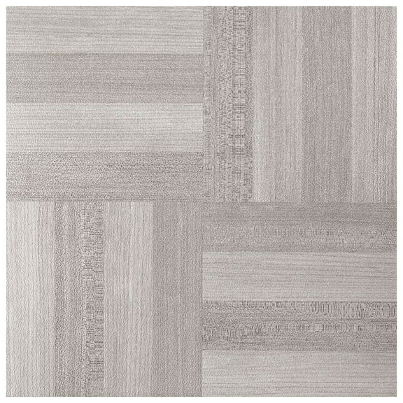 Achim Nexus Peel & Stick 12-Inch Vinyl Floor Tiles, 20 Tiles, 12" x 12", Ash Grey Wood Pattern